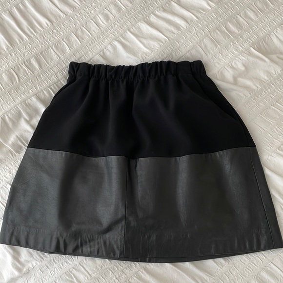 Vince Lamb Leather Skirt - Picture 1 of 7